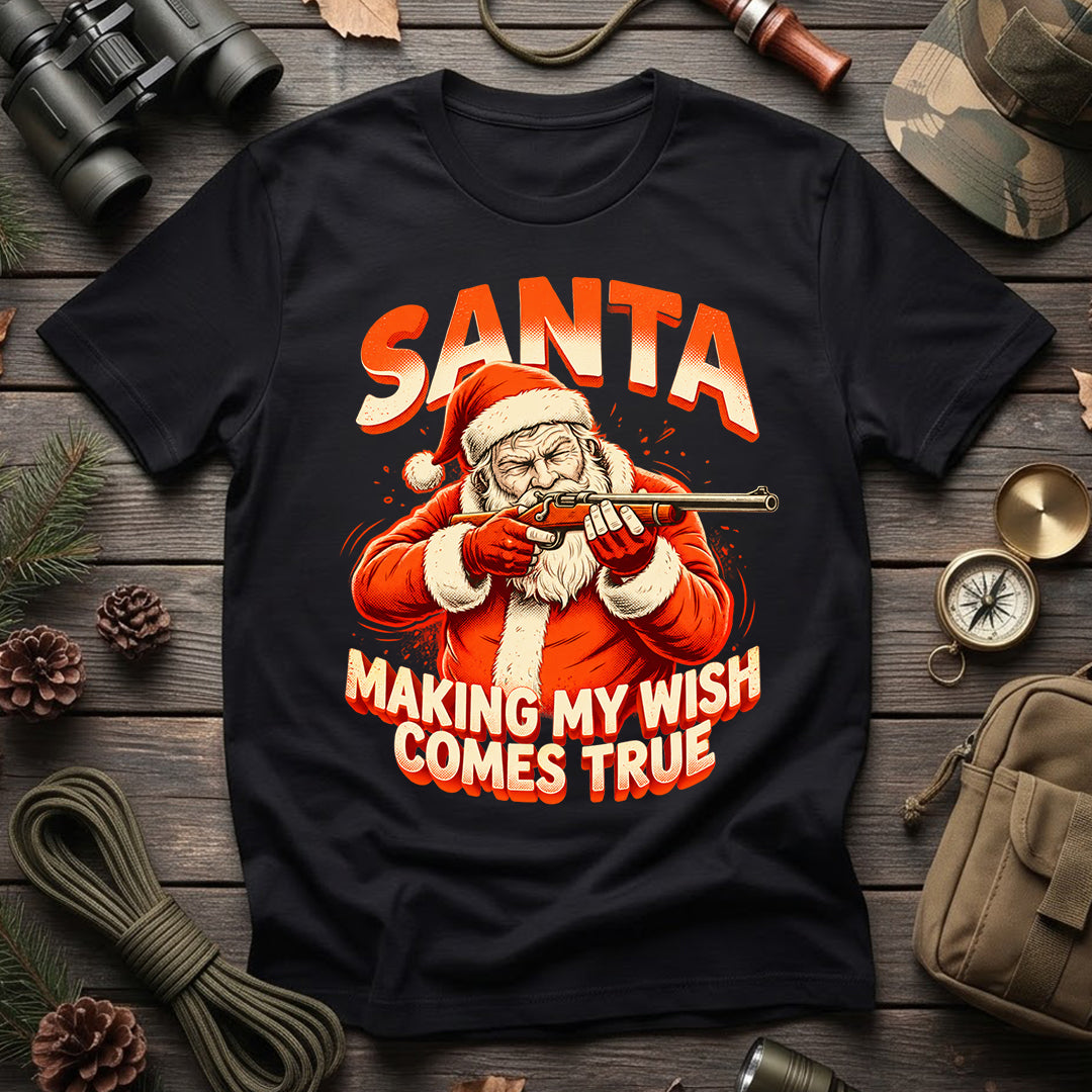 Santa Making My Wish Comes True Deer Hunting T-shirt | OUTSIDEHOUND ...